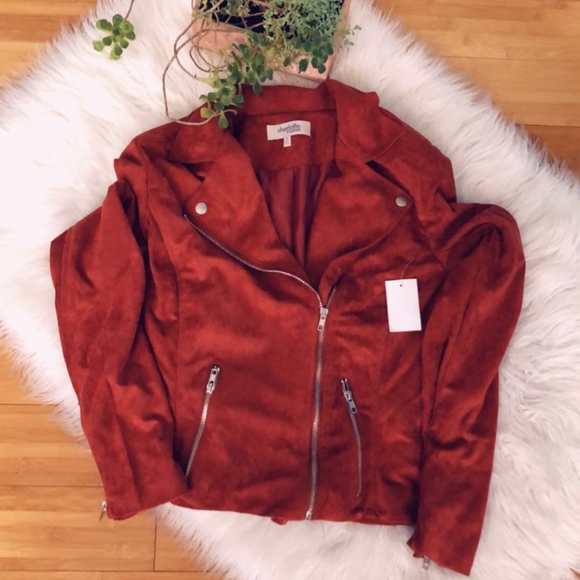Charlotte Russe Jackets & Blazers - Faux Suede Moto Jacket
